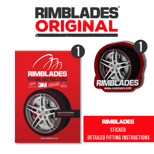 Rimblades® Original Logo with Rimblades® Fitting Instructions and Sticker included