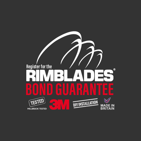 Rimblades Bond Guarantee Logo with associate logos on grey background