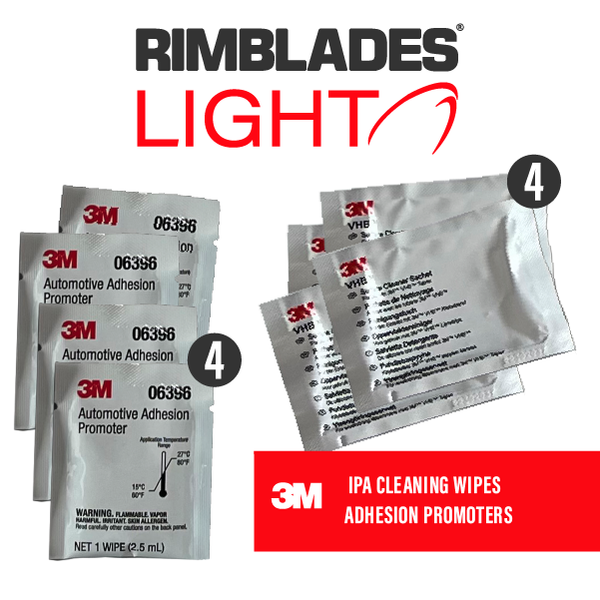 Rimblades® Light Alloy Wheel Rim Protectors logo with 3M sachets included