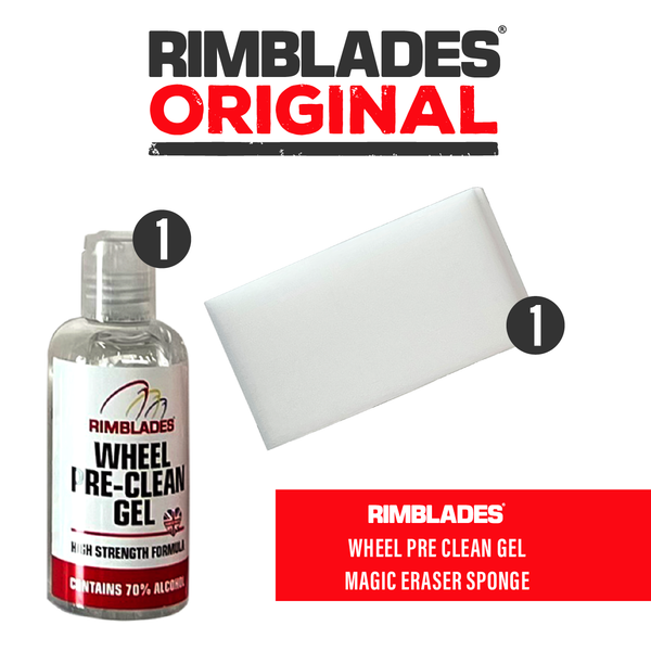 Rimblades® Original Alloy Wheel Rim Protectors Logo With Wheel Pre Clean Gel and Sponge