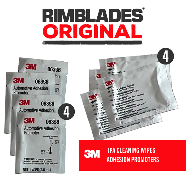 Rimblades® Original Alloy Wheel Rim Protectors logo with 3M sachets included