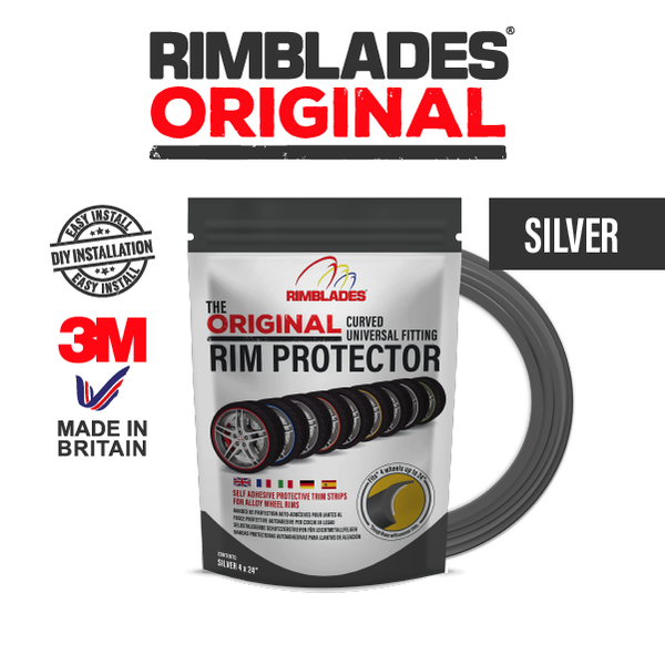 Rimblades® ORIGINALAlloy Wheel Rim Protectors Packaging Single With Logos in Red