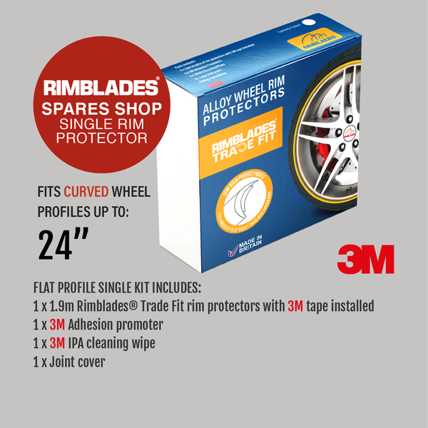 Rimblades® Spares Shop - Trade Fit Curved Profile Single Pack and contents list