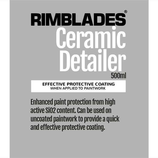 Rimblades® Valeting Range - Ceramic Detailer Infographic